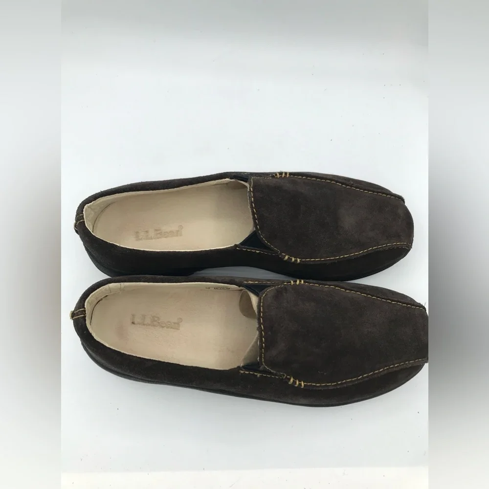 LL Bean Clogs Women's Sz 10 Brown Suede Leather Bicycle-Toe Slip-On Hiking Shoe - Picture 6 of 10